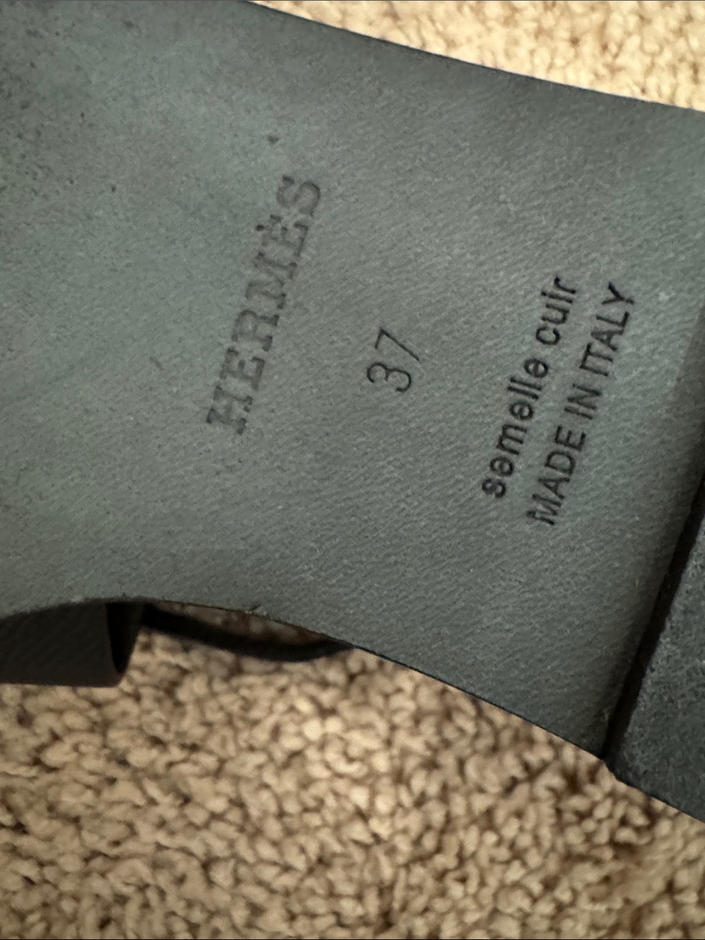 Hermes Santorini Ankle-Strap Sandal in Black - Picture 4 of 4